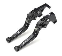 MOTORFISH Leva di frizione regolabile pieghevole ed estensibile in alluminio per Yamaha FZ1 FAZER 2001-2013 (nero, FZ1 FAZER 2006-2013)