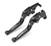 MOTORFISH Leva frizione regolabile pieghevole ed estensibile in alluminio per Yamaha YZF-R125 2008-2017 (YZF-R125 2008-2011, nero)