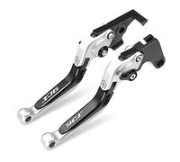 MOTORFISH Moto regolabile pieghevole ed estensibile in alluminio leva frizione freno a mano adatta per Yamaha XJ6 2009-2015 (argento)