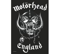 HEART ROCK - Bandiera Motorhead England, Qualità Italiana, Materiali resistenti e Colori Vivaci - Made in italy [100% Poliestere - 110x75 cm]