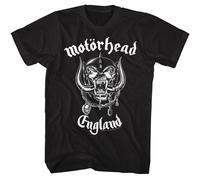 Motorhead - Inghilterra - American Classici - Solido Nero Adulto Corto T-Shirt