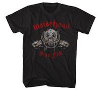 Motorhead - Iron Fist - American Classici - Solido Nero Adulto Manica Corta