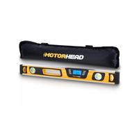 MOTORHEAD Livello digitale intelligente da 24 pollici, 0° - 180°, schermo LCD, avvisi acustici, resistente all'acqua, alla polvere e agli urti, fondo magnetico, borsa inclusa, alta visibilità,