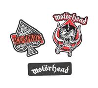 Grupo Erik: Set Toppe Termoadesive Motorhead - Set 3 Toppe adesive per Tessuti, Patch Personalizzate dei Motorhead, Toppe Band musicali, Toppe Musica, Motorhead Gadget