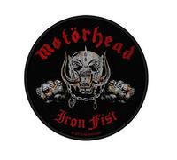 Motorhead Patch Iron Fist Skull Band Logo Nuovo Ufficiale Circular Woven (10Cm) Size Accessory Size