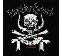 Motorhead Patch March Or Die Warpig Band Logo Nuovo Ufficiale Woven (10Cm X Size Accessory Size
