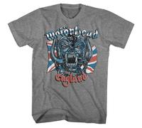 Motorhead - Union Jack Inghilterra - American Classici - Grigio Adulto Corto Sl