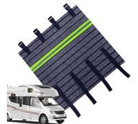 Motorhome Step Mat - Adjustable Replacement Rug, High Visibility Reflective Stripe, Heavy Duty Waterproof Cover, Slide Proof Textured | Practical Gear For Entry Ladder Area Dusty Trails Wet