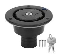 Motorhome Water Locking Cap, Gravity Freshwater Inlet Lock Locking Water Filler Cap with 2 Keys White for Rv Motorhome Boat (Black)