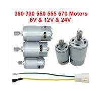 Motori For Auto Elettriche For Bambini RS550 RS390 RS380 24V 12V 6V DL555 10/12 Denti Motore For Veicoli Elettrici For Bambini Strumento Di Sostituzione Parte(10T 550 6V 13000RPM)