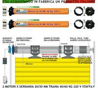 MOTORI TAPPARELLA ELETTRICA 220 V 20/30 NM SERRANDA AVVOLGIBILE DA 40 KG E 60 KG