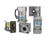 Motoriduttore a vite senza fine da 40 W-180 W AC110/220 V con regolatore di velocità regolabile 260-16 giri/min motoriduttore autobloccante (kit albero singolo, 2,9 nm (90 W) - 260 rpm, 1PH-220 V)