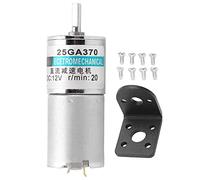 Motoriduttore CC, Motorino Riduttore di velocità XD-25GA370, Motore CC a Magneti Permanenti CC 12 V con Staffa Controllo Sportivo CW/CCW a Bassa velocità, Motori per Ventole (20