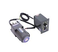 Motoriduttore da 220 V con regolatore di velocità, motore elettrico da 6 W, 0-68 giri/min, regolabile in modo continuo, alloggiamento in lega di alluminio per applicazioni e macchine industriali