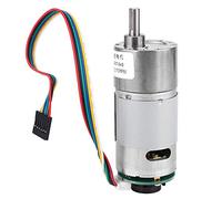 Motoriduttore DC 12 / 24V 10-1500RPM Motoriduttore con riduzione della velocità di torsione grande con encoder Power Reduction Motor Albero di uscita eccentrico cambio diametro 37mm(12V 500RPM)