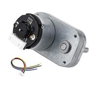 Motoriduttore DC a Magneti Permanenti DC 12V Motoriduttore in Metallo con Encoder di Hall Magnetico, Velocità a Vuoto fino a 240 RPM, Adatto per Robot con Interassi Piccoli, L-shaped