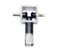 Motoriduttore epicicloidale a rotaze reversibile, 1 ingresso, 2 uscite, 24 V CC con riduttore conico ad angolo retto - Doppio albero di uscita Durata