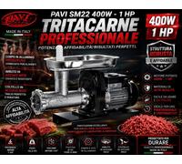 Motoriduttore Tritacarne PAVI SM22 400W 1HP Professionale Acciaio Inox Alluminio