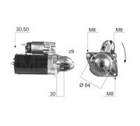 Motorino di avviamento Senso rotazione orario 220435A ERA per IVECO RENAULT