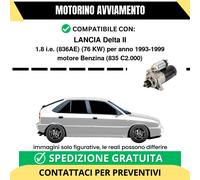 MOTORINO AVVIAMENTO LANCIA Delta II 1.8 i.e 76 kw Benzina 1993-1999