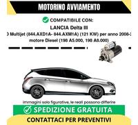 MOTORINO AVVIAMENTO LANCIA Delta III 2.0 D Multijet 121 kw Diesel 2008-2014