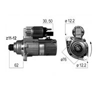 ERA Benelux Motorino avviamento ERA 220535A 2 kW per VW Passat Variant, Tiguan, Audi A3