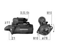 ERA Benelux Motorino avviamento 220457A 12V 2 kW compatibile con BMW Serie 3 (E46), 5 (E60), X3