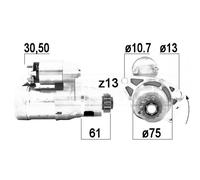 MOTORINO AVVIAMENTO COMPATIBILE Nissan X-trail (t30)(2001->) 2,0 - 103kw 140cv 1