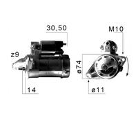 MOTORINO AVVIAMENTO COMPATIBILE Toyota Auris (e15)(10.2006->) 1,6 - 91kw 124cv 1
