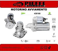 MOTORINO AVVIAMENTO VALEO 438168 FIAT GRANDE PUNTO 500 PANDA 1.3 MULTIJET EURO 4