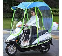 Motorino Completamente Chiuso Ombrello Per Moto Mobilità Parasole E Copertura Antipioggia Impermeabile, Copertura Antipioggia Per Moto, Tettuccio Per Scooter Per Mobilità Universale Pieghevole,Blu,B