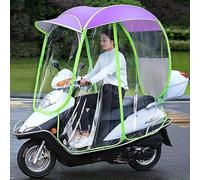 Motorino Completamente Chiuso Ombrello Per Moto Mobilità Parasole E Copertura Antipioggia Impermeabile, Copertura Antipioggia Per Moto, Tettuccio Per Scooter Per Mobilità Universale Pieghevole,Viola,B