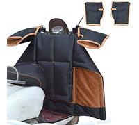 Motorino Coprigambe Grembiule con Guanti da Manubrio, Universale Scooter Moto Rivestimento per Grembiule Guanti da Manubrio Tessuto PU Antivento Impermeabile Addensato Caldo,Withoutsideprotectionb