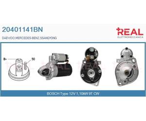 Motorino d'avviamento 20401141BN REAL per MERCEDES-BENZ DAEWOO SSANGYONG