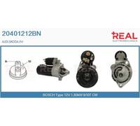 Motorino d'avviamento 20401212BN REAL per AUDI VW SKODA