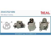 Motorino d'avviamento 20437521BN REAL per RENAULT OPEL