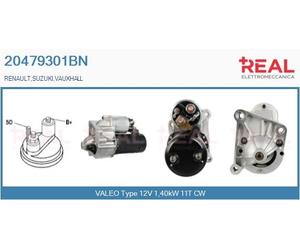 Motorino d'avviamento 20479301BN REAL per RENAULT SUZUKI