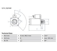 BOSCH 0 986 024 210 Motorino d'avviamento