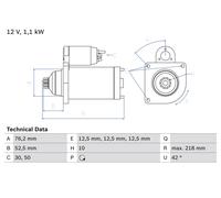 Motorino d'avviamento per AUDI SEAT SKODA VW A1 A3 ALTEA ALTEA XL BEETLE CC EOS