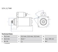 Motorino d'avviamento per AUDI SEAT SKODA VW A3 ALTEA ALTEA XL CADDY CALIFORNIA