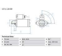 Motorino d'avviamento per BMW 1 3 X3