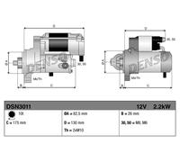 Motorino d'avviamento per DAEWOO MERCEDES-BENZ PUCH SSANGYONG 124 190 CLASSE C C
