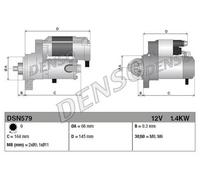 DSN579 DENSO Motorino d'avviamento per ALFA ROMEO,FIAT,LANCIA