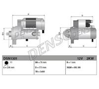 DENSO DSN1301 Motorino d'avviamento per FIAT