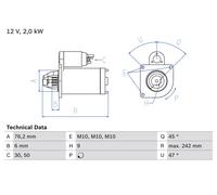 Motorino d'avviamento per FORD C-MAX FOCUS FOCUS C-MAX GALAXY MONDEO S-MAX