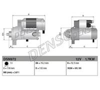 Motorino d'avviamento PER Porsche 911 Cabrio 3.8 Carrera 4S/4 GTS 316 KW 430 CV