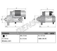 Motorino d'avviamento PER Renault Laguna III Grandtour 2.0 16V Hi-Flex 103 KW 14