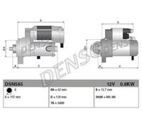 Motorino d'avviamento PER Seat Ronda 1.7 Diesel 40 KW 54 CV