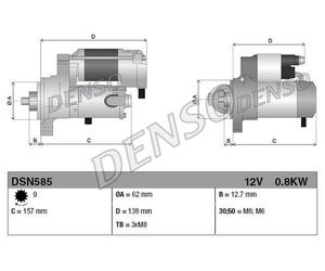 Motorino d'avviamento PER Seat Ronda 1.7 Diesel 40 KW 54 CV
