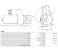 Motorino d'avviamento S0969S AS-PL per RENAULT MERCEDES-BENZ